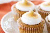 Cozy Sweet Potato Cupcakes with Torched Mallow Swirls
