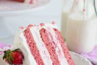 Dreamy Strawberry Milkshake Ice Cream Cake