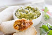 Crispy Mexican Egg Rolls with Enchilada Guacamole