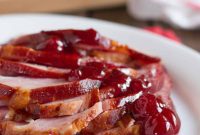 Golden Brown Sugar Cherry Glazed Ham