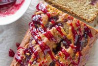 Peanut Butter Jelly Swirl Banana Bread