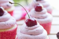 Cherry Kissed Almond Cupcakes