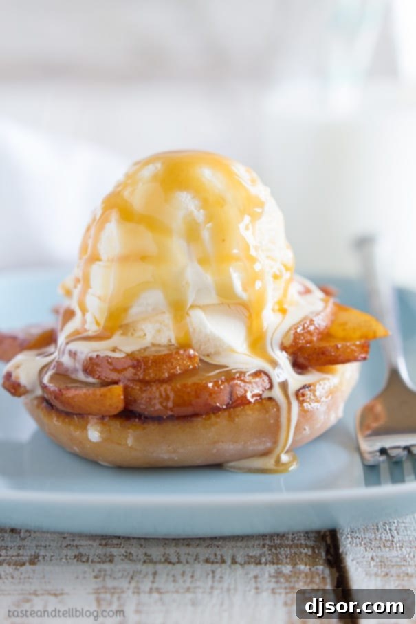 Sweet & Smoky Grilled Doughnut Pear Sundae 1 featured 17302