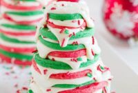 Festive Tiered Christmas Tree Sugar Cookies