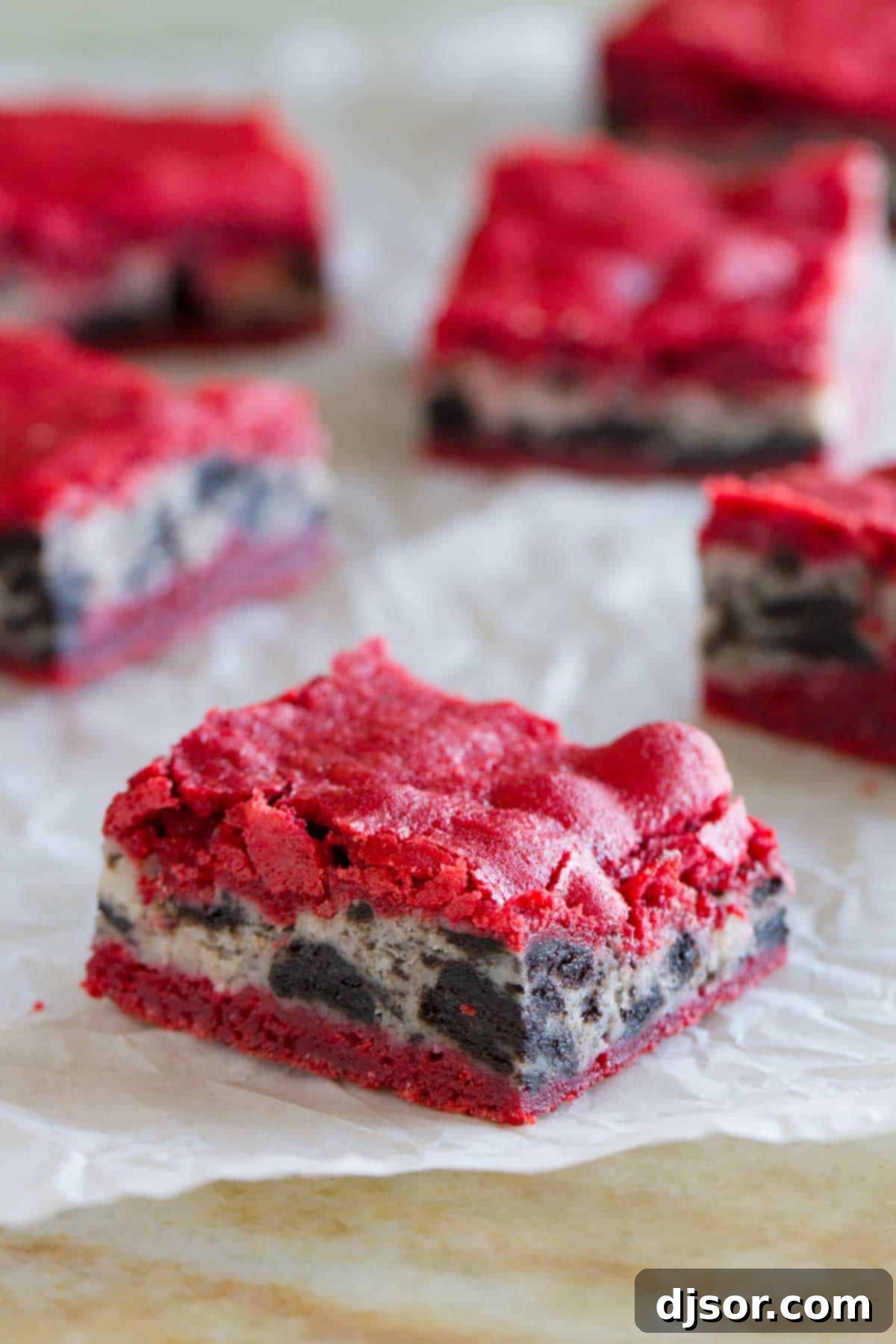 Decadent Oreo Cream Cheese Stuffed Red Velvet Brownies 1 featured 19021