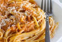 Savoring Patsy’s Italian Cookbook Our Take on Roasted Red Pepper Pesto Linguine