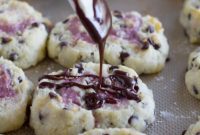 Buttery Chocolate Chip Biscuits with Tangy Raspberry Cream