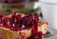Golden Coconut French Toast with Tart Cranberry Drizzle
