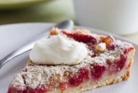 Golden Pear and Raspberry Tart