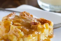 Eggnog Caramel Croissant Pudding