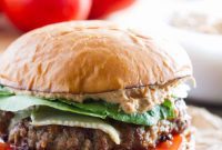 Creamy Brie Burger with Zesty Sun-Dried Tomato and Artichoke Spread