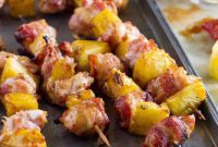 Sweet and Salty Bacon Teriyaki Chicken Skewers