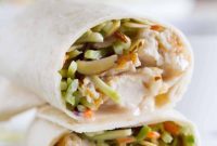 Sticky Honey Sesame Chicken Wraps