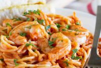 Luscious Creamy Shrimp and Tomato Pasta