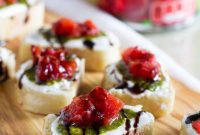 Vibrant Feta, Pesto, and Tomato Bruschetta