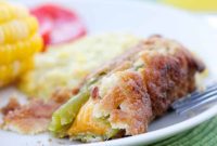 Golden Fried Cheesy Poblano Peppers