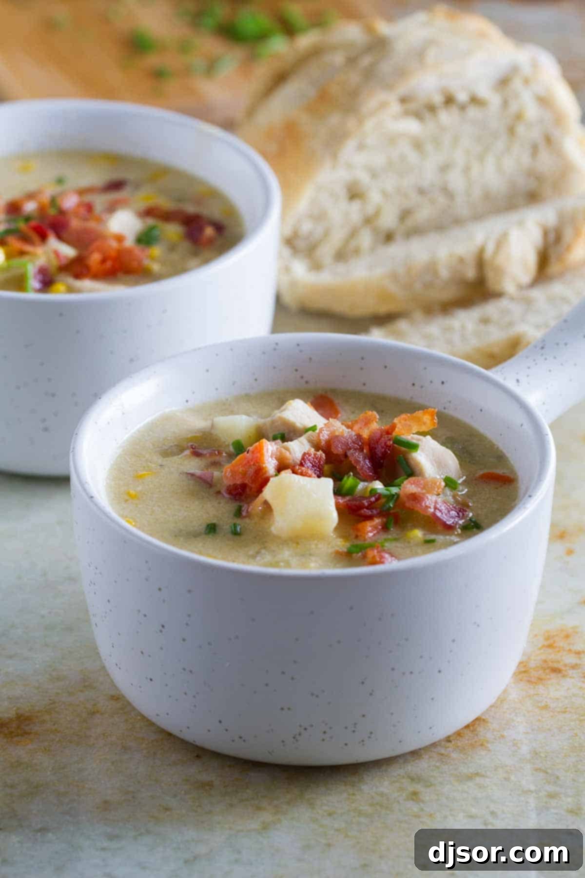 Comforting New England Chicken Corn Chowder 1 featured 26971