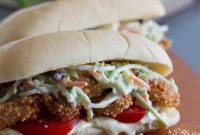Tropical Shrimp Po Boy with Pineapple Slaw