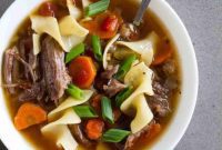 Hearty Slow Cooker Beef Noodle Soup
