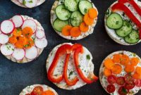 Loaded Ranch Veggie Rice Cakes