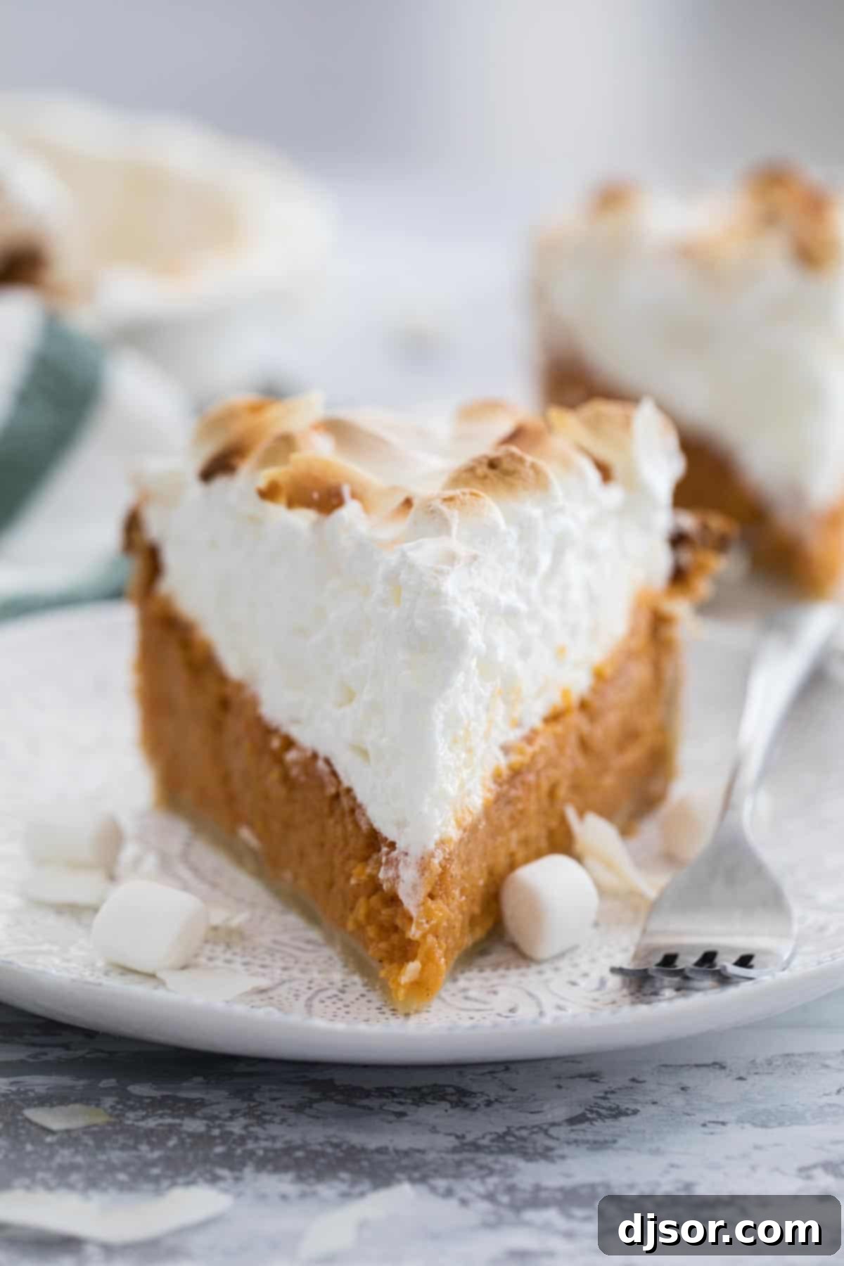 Toasted Coconut Marshmallow Meringue Sweet Potato Pie 1 featured 3099