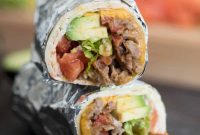 Hearty Bean Sausage and Beef Burrito