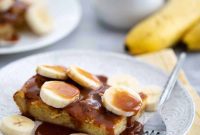Decadent Brioche French Toast with Salted Caramel and Bananas