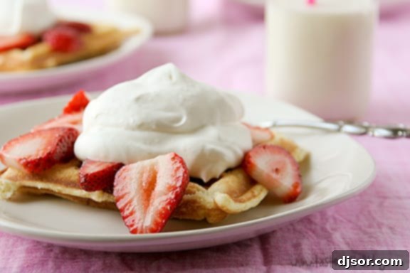 Ultimate Strawberry Shortcake Waffles 1 featured 3872