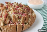 Gooey Reuben Pull-Apart Bread