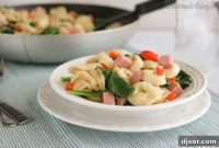 Nutty Brown Butter Tortellini with Ham and Spinach
