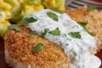 Crispy Panko Pork Chops with Creamy Herb Sauce
