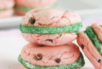 Watermelon Cake Mix Whoopie Pies