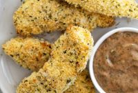 Crispy Ranch Chicken Strips with Zesty Ranch BBQ Dip