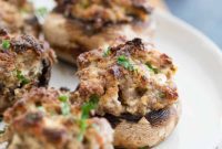 Savory Sausage Mushroom Bites