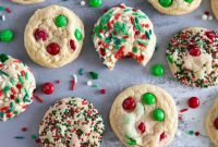 Colorful M&M Christmas Cookies