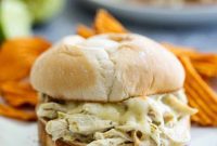 Pulled Chicken Suizas Sandwiches