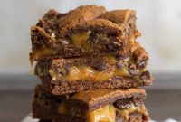 Gooey Caramel Brownies