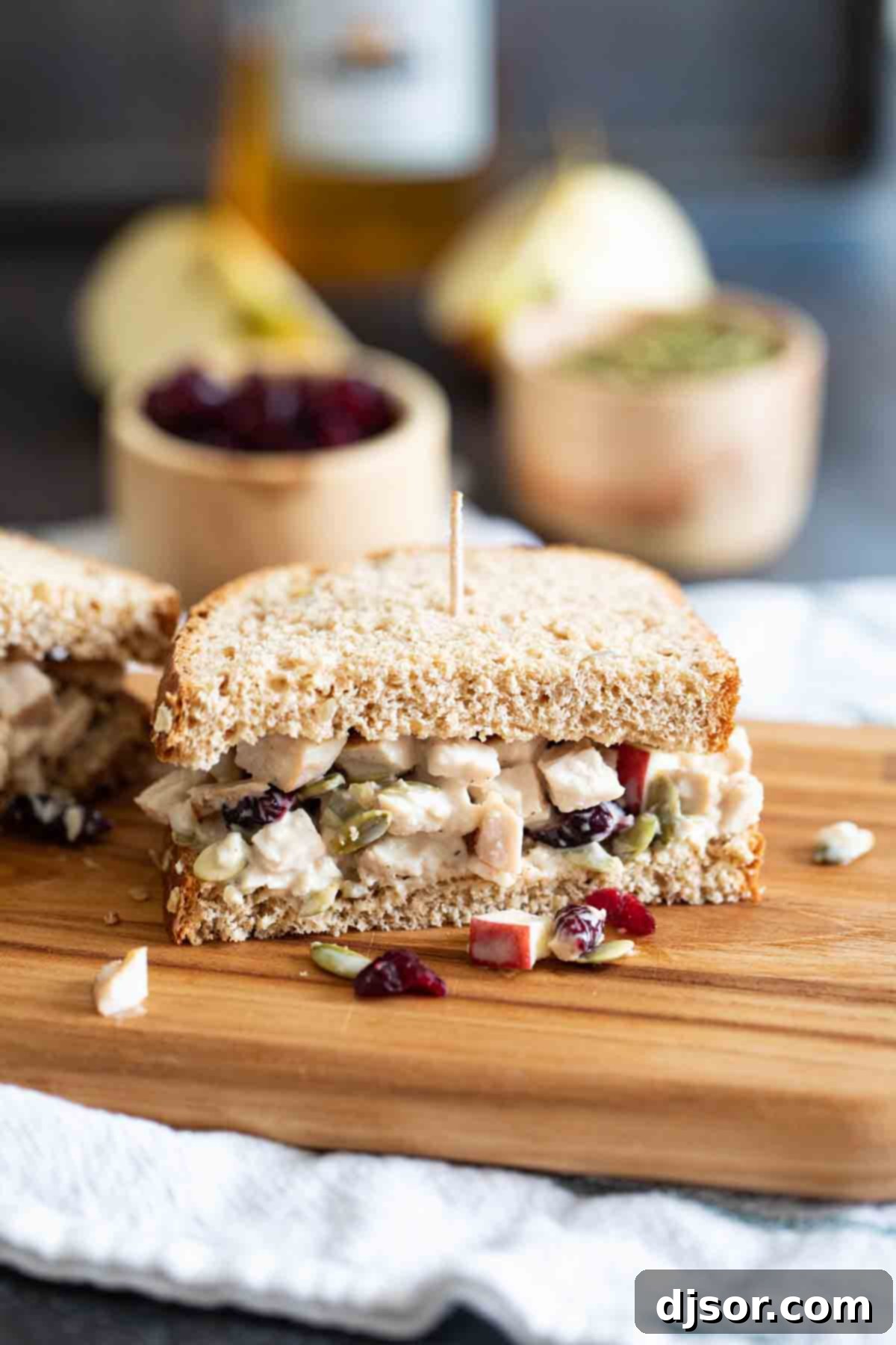 Honey Mustard Turkey Salad Sandwich 1 featured 6431