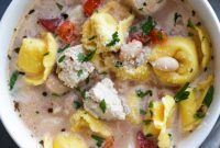 Hearty Chicken Tortellini Soup