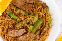 Zesty Orange Teriyaki Beef Noodle Stir-Fry
