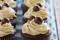Rich Chocolate Malt Cupcakes with Smooth Vanilla Malt Buttercream