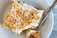Toasted Coconut Carrot Cake Bars