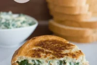 Creamy Spinach Artichoke Grilled Cheese