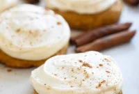 Cream Cheese Frosted Pumpkin Spice Cookies