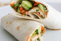 Thai Chicken Wraps with Fiery Peanut Satay
