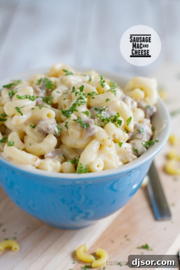 Skillet Sausage Mac and Cheese 1 featured 98