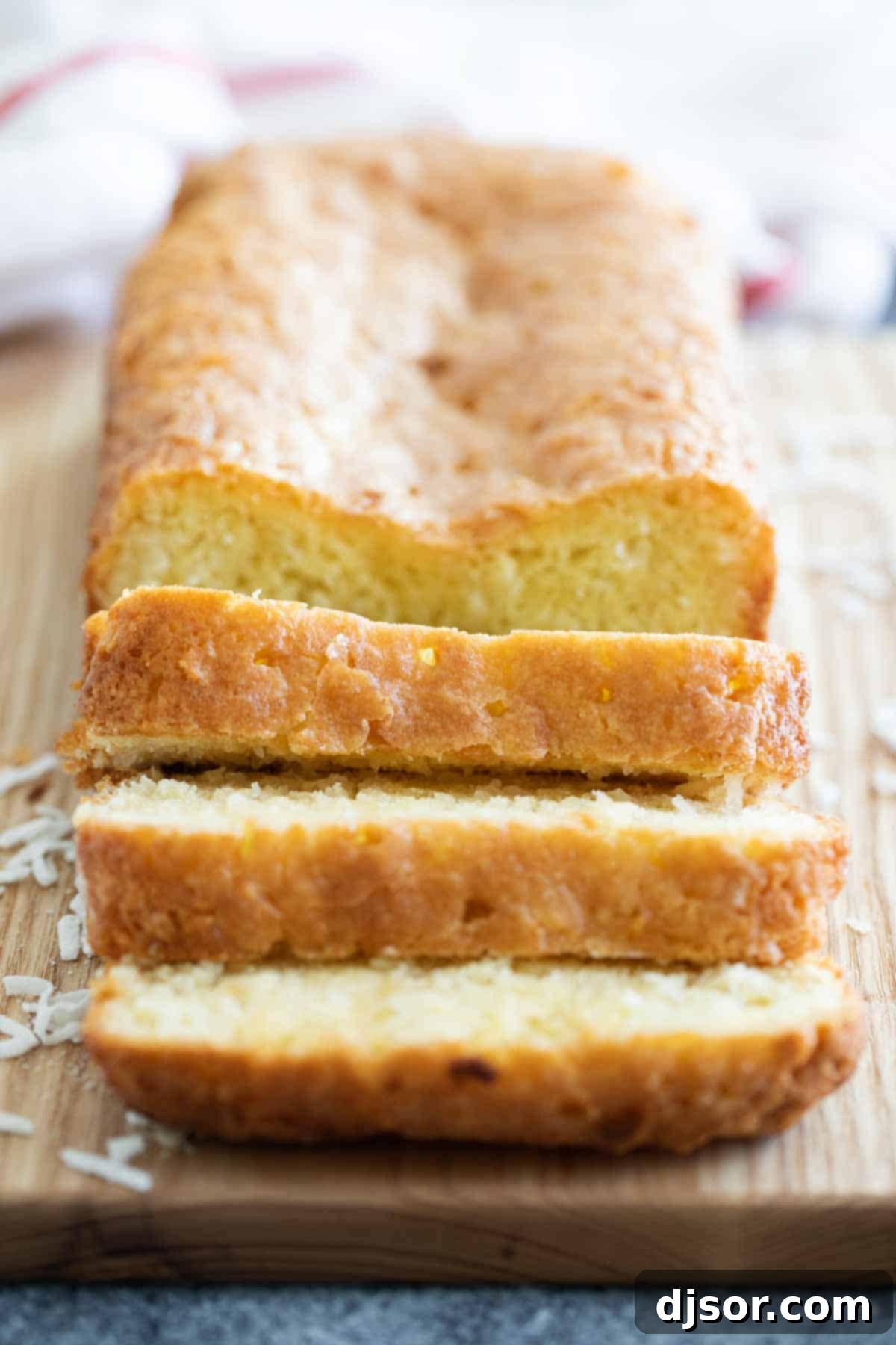 Tropical Coconut Loaf 5 Perfectly Sliced Coconut Bread Loaf
