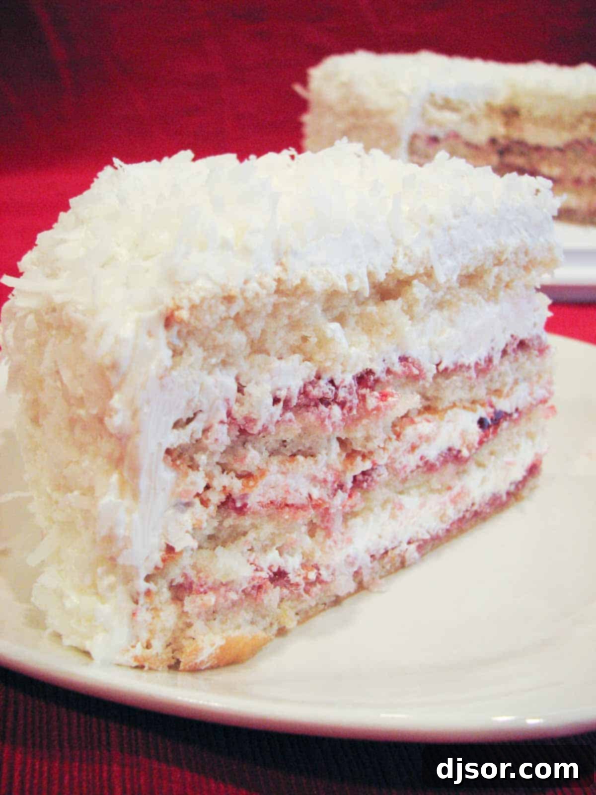 The Ultimate Celebration Cake 2 Decadent Lemon Raspberry Coconut Cake, ideal for any celebration