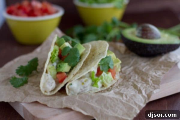 Velvety Cilantro Chile Chicken Tacos 2 Delicious Creamy Cilantro Chile Chicken Tacos ready to eat