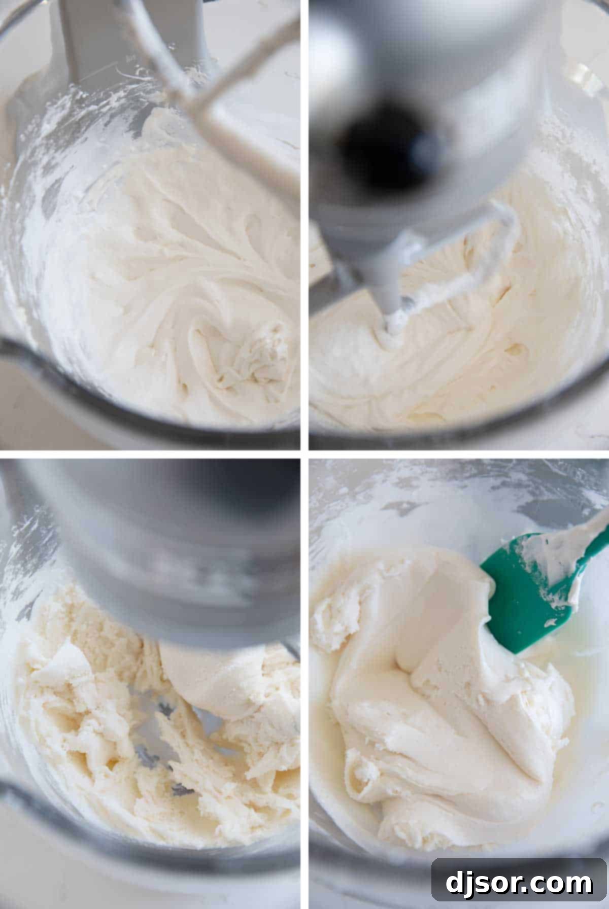 Mixing the Marshmallow Truffle Filling A stand mixer bowl capturing the moment when marshmallow creme, butter, vanilla, and salt are being expertly combined, forming a creamy and smooth base for the truffles.